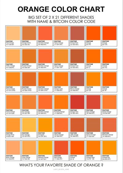 Orange Color Chart